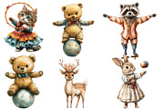 Watercolor Vintage Circus Party, an Illustration by Designworld (Thumbnail 2 of 5)