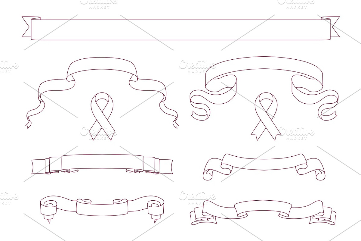 Pink fashion stylish ribbon banners, an Object Graphic by ExpressShop (Photo 7 of 7)