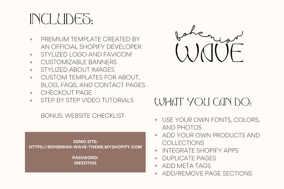 Boho Shopify Theme | Bohemian Wave, a Templates & Theme by Easy Website Themes (Photo 9 of 9)