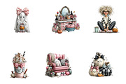 Preppy Halloween Clipart Bundle, a Seasonal Illustration by CreationArt (Thumbnail 3 of 5)