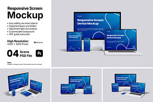 Responsive Screen Device Mockup, a Wearable Device Mockup by Rielismee