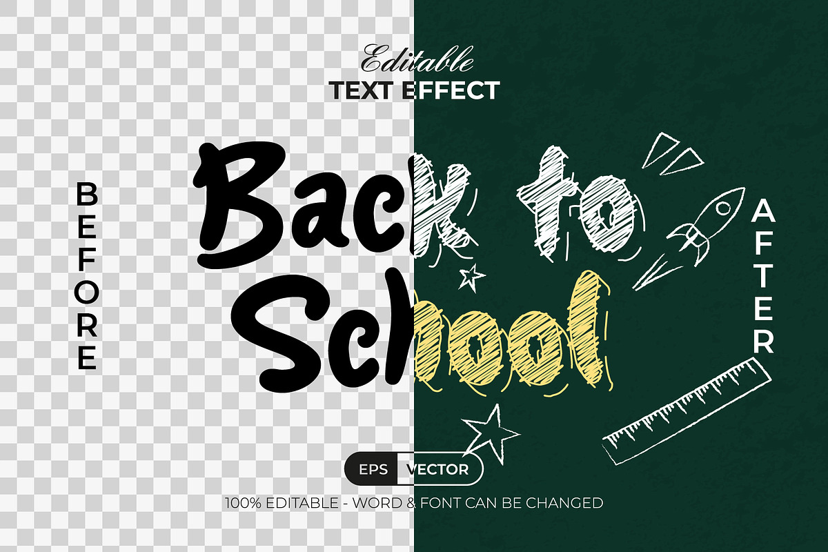 Back To School Text Effect Chalk, a Layer Style Add-On by Mockmenot (Photo 2 of 2)