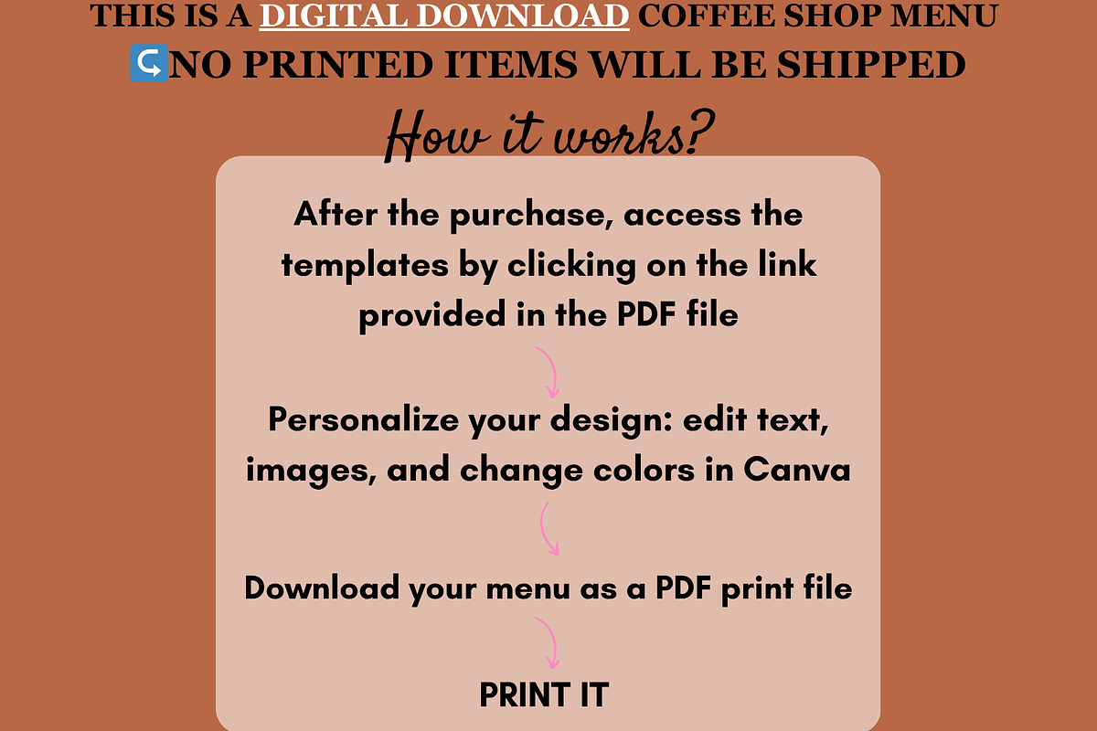 Minimalist Dinner Menu Canva Templat, a Card Template by GraphiCarola (Photo 5 of 6)