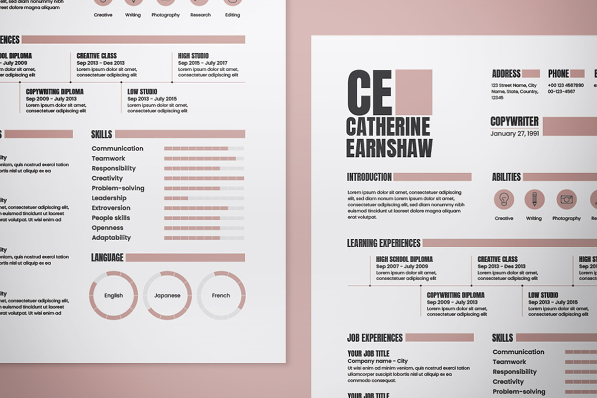 Brown Professional Modern Resume, a Resume Template by The Good Store (Photo 2 of 3)