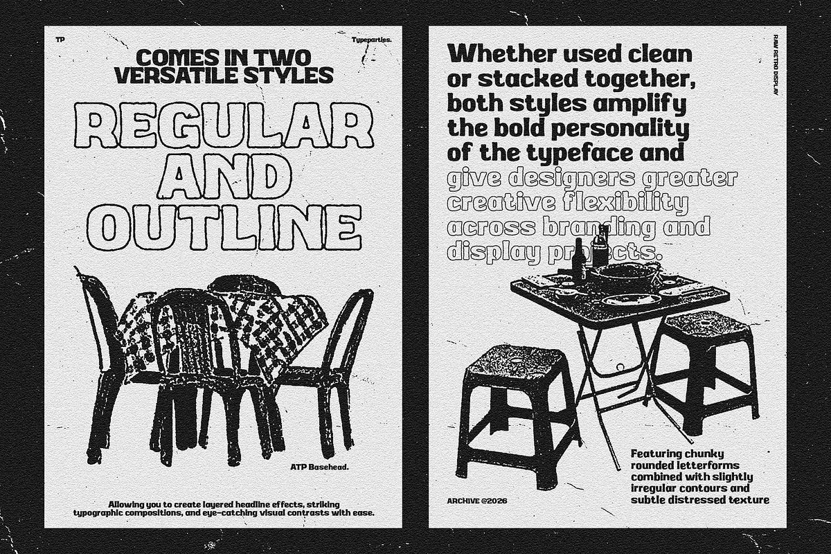 BaseHead – Bold Retro Display font, a Serif Font by Typeparties (Photo 8 of 10)