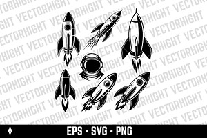Space rocket icon. Design element, a Transportation Illustration by Vectorhight