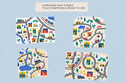 Kids Cars Clipart & Map Creator, a Transportation Illustration by Irina Ostapenko (Thumbnail 9 of 14)