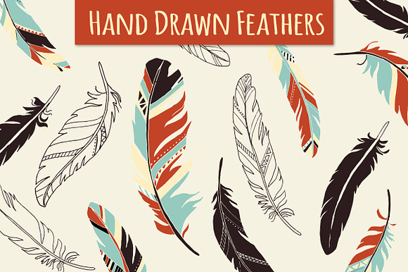 Feather Elements / Hand Drawn preview 5