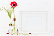 Spring white frame mockup, a Print Template by JustLikeMyDesktop (Thumbnail 2 of 2)