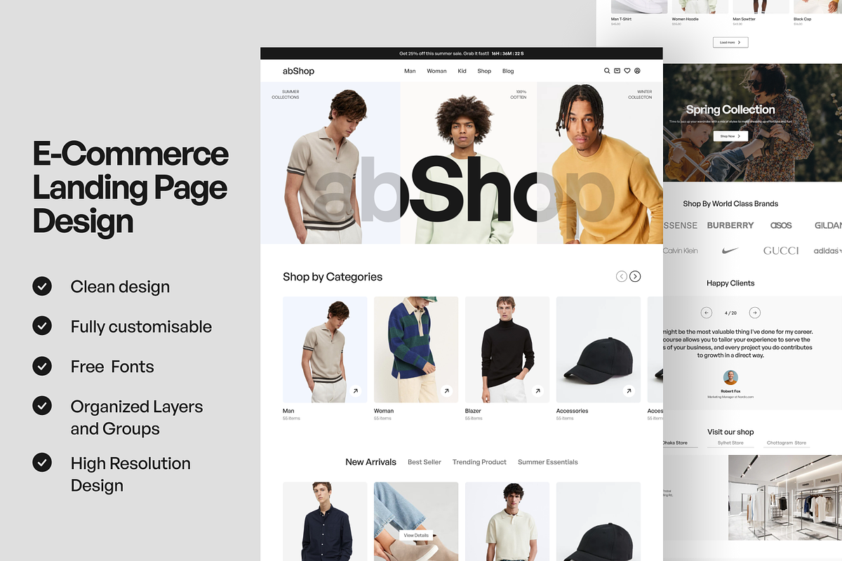 E-Commerce Landing Page Design, a Landing Page Template by Ahmed Rubel (Photo 1 of 4)