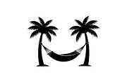 Palm Tree Hammock Silhouette Bundle, an Object Graphic by jahid234 (Thumbnail 12 of 30)