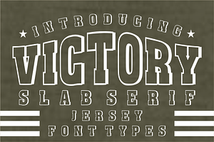 Slab Serif Victory - Athletic Jersey, a Slab Serif Font by KiddoGlyphs Studio