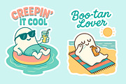 Cute Ghosts on Vacation  Svg Png, an Object Graphic by LaVika (Thumbnail 10 of 11)