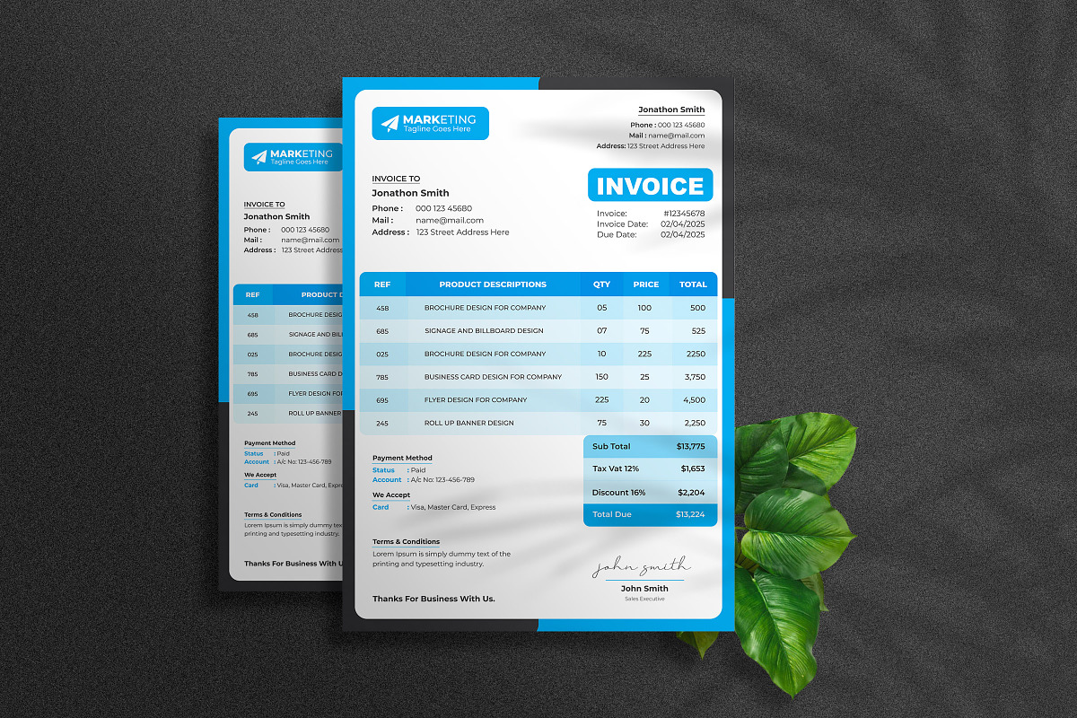 Invoice Bundle Template, a Stationery Template by Graphiexperto