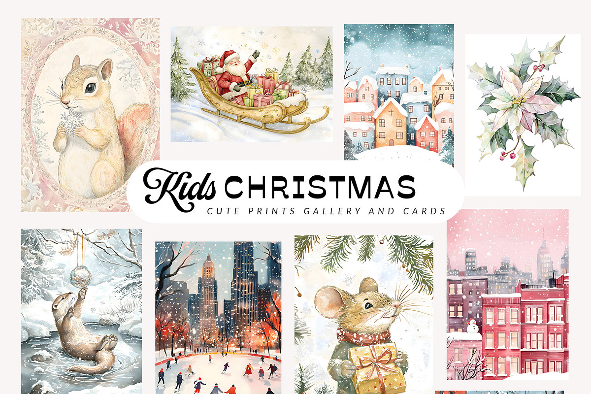 Cute Kids Christmas Prints, a Graphic by SunnyAfternoons (Photo 6 of 10)