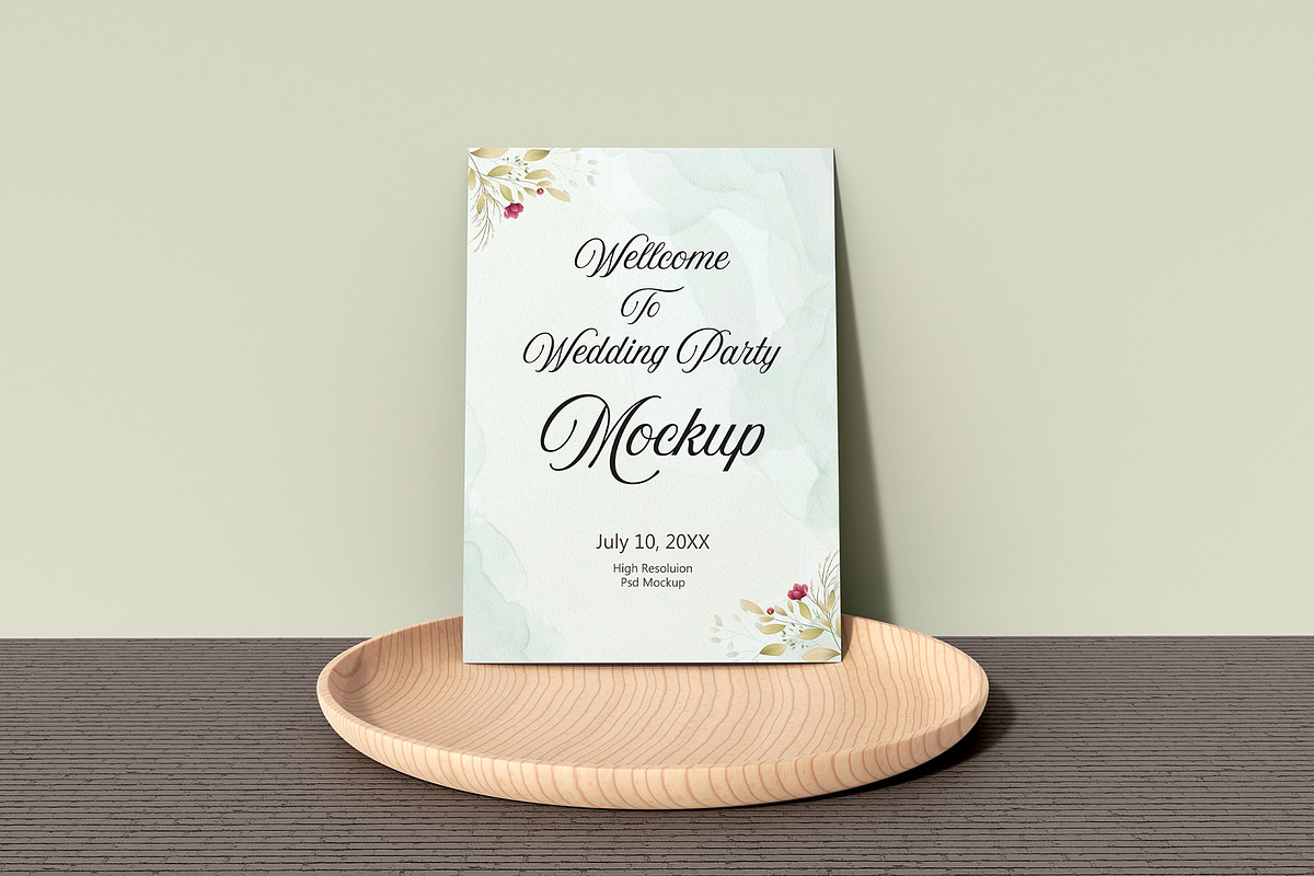 Wedding Invitation Mockup, a Product Mockup by graphypix (Photo 1 of 4)