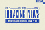 Highway 75 - Condensed Sans-Serif, a Sans Serif Font by Lateral Design (Thumbnail 6 of 16)