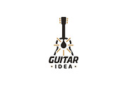 guitar idea logo with ligh bulb, a Branding & Logo Template by Atlantis X Nurman Arbai (Thumbnail 1 of 2)