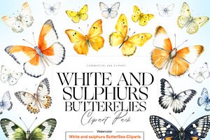 White Butterflies Clipart, Butterfly