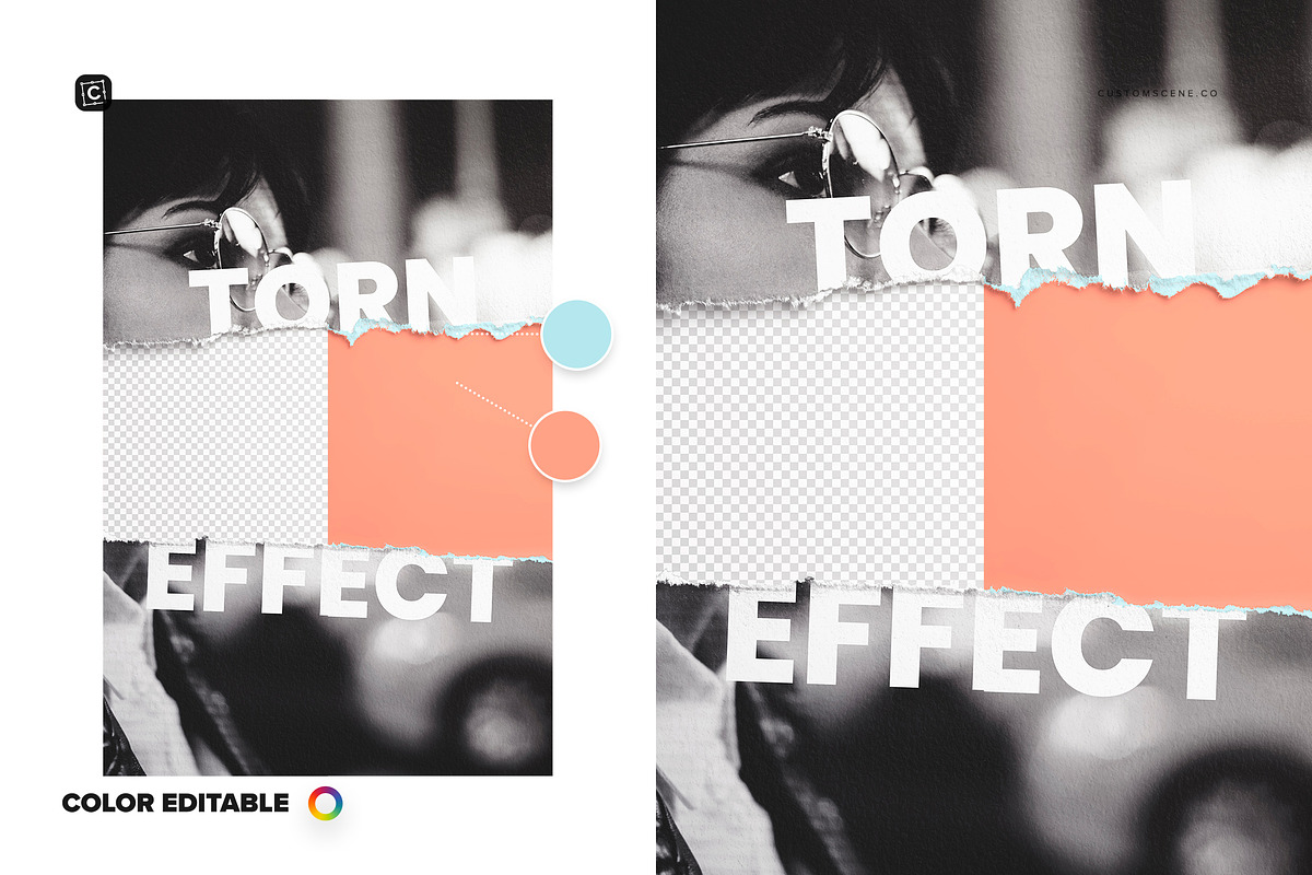 Torn Paper Poster Photo Effect, a Product Mockup by Custom Scene (Photo 6 of 10)
