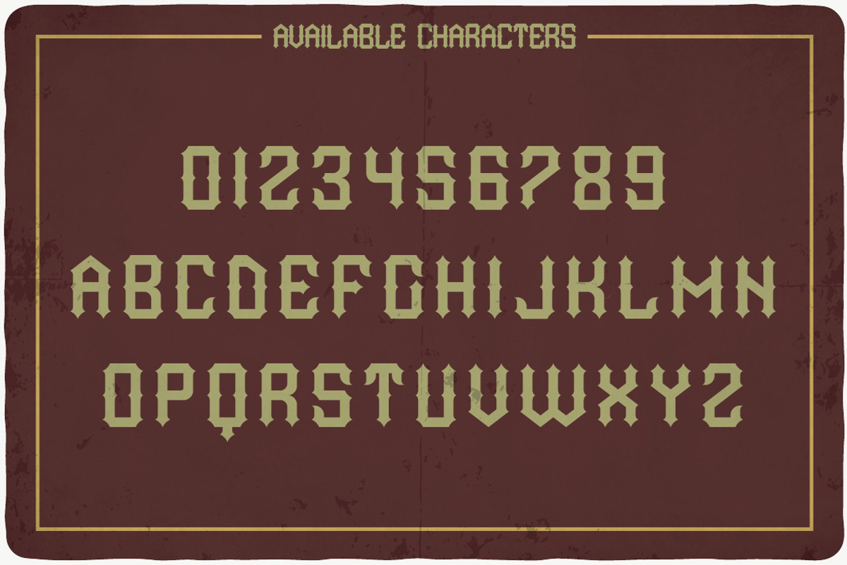 Wild Land typeface preview 2
