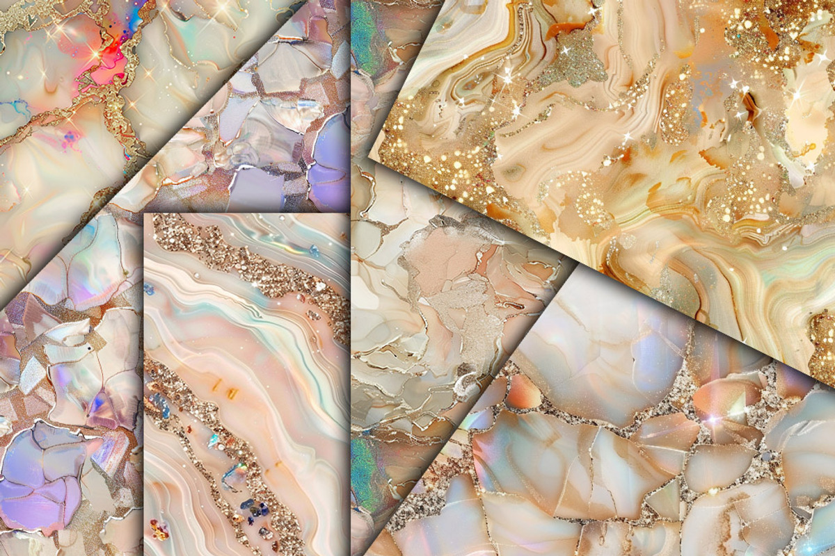 Glitter Gem Printable Papers, a Texture Graphic by CatgoDigital (Photo 4 of 6)