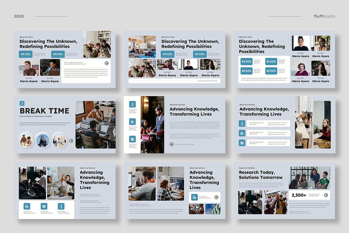 Science Research Google Slides, a Presentation Template by fluffstudio (Photo 3 of 4)