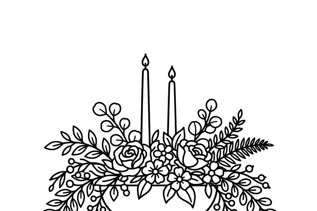40 Christmas Dinner Table Icons, an Outline Icon by adenpinkstore (Photo 11 of 20)