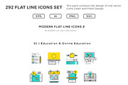 292 Flat Line Icons Pack, an Icon by Illustrato (Thumbnail 4 of 6)