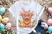Easter Day Highland Cow PNG, an Illustration by DreamArtGraphic (Thumbnail 4 of 4)