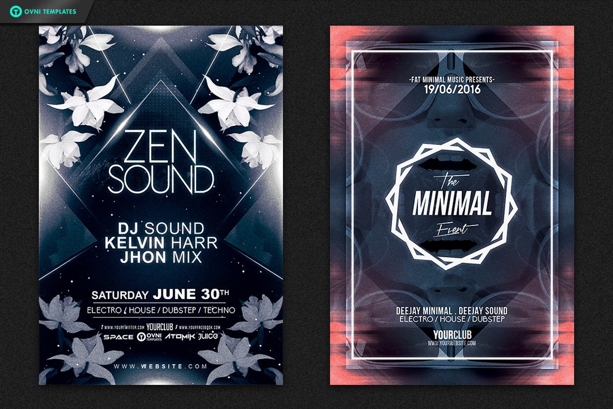 18 MINIMAL Flyer Bundle, a Flyer Template by OVNI-TEMPLATES (Photo 7 of 10)