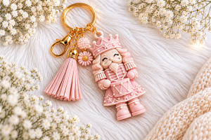 Nutcracker Christmas Keychain STL, an Object 3D Model by Layerology