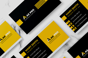 Yellow Color Business Card Template