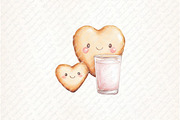 Perfect match kawaii clipart, an Illustration by Watercolor design (Thumbnail 7 of 11)