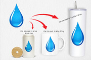 Water Drop Clipart, a Graphic by Artnoy (Thumbnail 4 of 5)