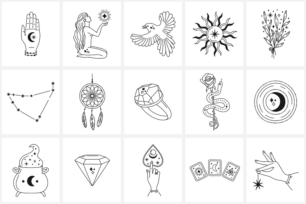 Magic Icon Set, an Outline Icon by NatalieArtShop (Photo 2 of 16)