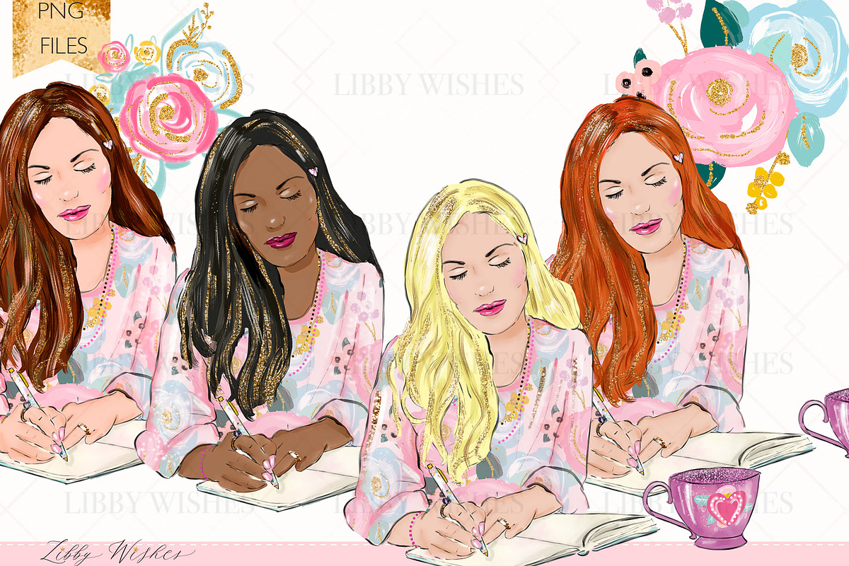 Planner girl clipart, an Illustration by Libby Wishes (Photo 10 of 10)