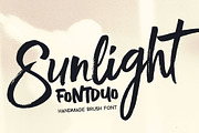 Sunlight - Brush Font Duo, a Script Font by Cruzine (Thumbnail 1 of 8)
