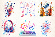 Musical Notes Clipart Bundle, an Illustration by DreamCafeArt (Thumbnail 3 of 9)