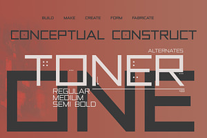 Toner - Display Square Font