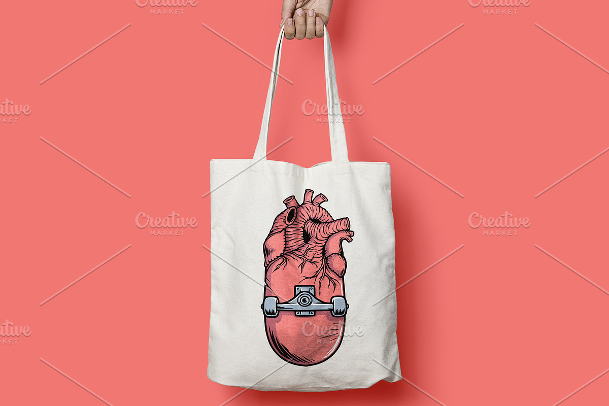skateboard and heart shape, a Person Illustration by gunaonedesign (Photo 4 of 4)