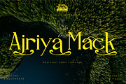 Airiya Mack - Serif Typeface Font, a Serif Font by Rishsketch (Thumbnail 1 of 15)