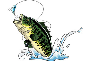 Mutant Bass Fish Cartoon Character