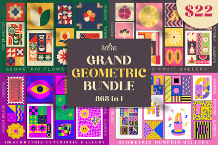 Big retro geometric collection