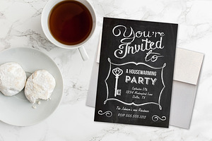 Chalkboard Housewarming Invitation