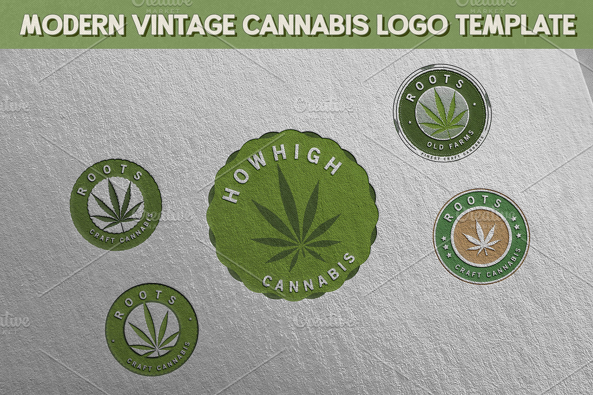 Modern Vintage Cannabis Logo, a Branding & Logo Template by The Design For Co. (Photo 2 of 4)