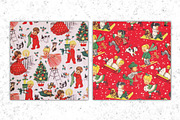 12 Vintage Christmas Scenes, a Background Graphic by Patterns for Dessert (Thumbnail 3 of 7)