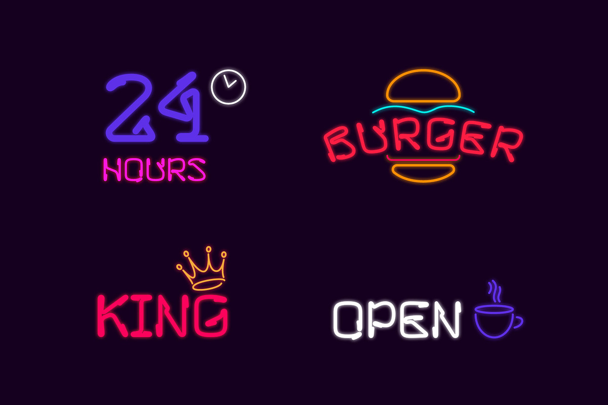 Howie neon line multicolored font, a Symbol Font by kaer_shop (Photo 4 of 7)
