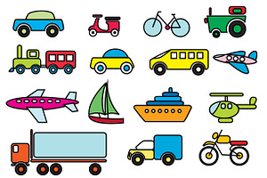 Transportation Colour Vector