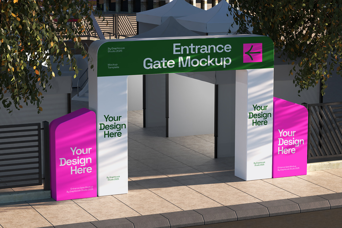 Entrance Gate Event Mockup, a Mockup by graphicook (Photo 4 of 4)